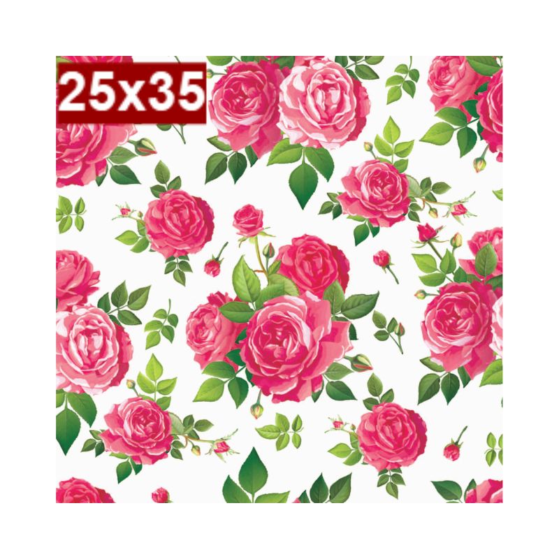 Saco de Presente c/50 25x35 Rosas Gala R-367