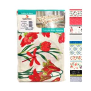Toalha de Mesa Bom Apetite 1,4x2,20m 8 cadeira