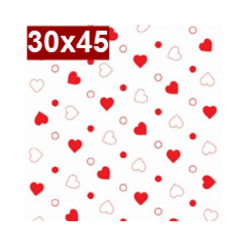 Saco de Presente Tr c/50 30x45 Coracoes Gala R-958