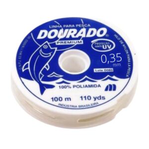 Linha p/ Pesca Mono Dourado Nº0.35 100m c/20