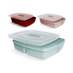 Pote Marmita Quad. C/3 Div 1,2L Plasvale R-314