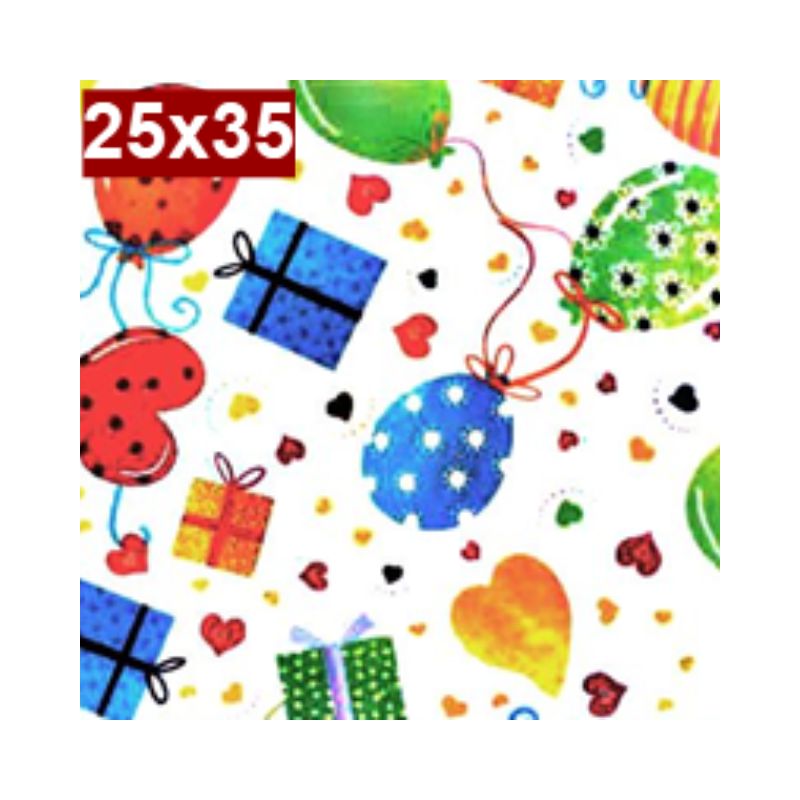 Saco de Presente c/50 25x35 Baloons Gala R-136