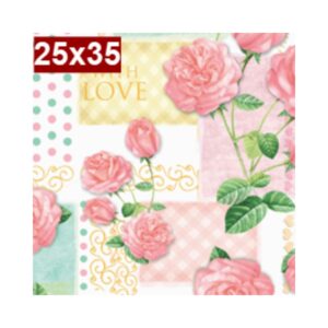 Saco de Presente c/50 25x35 Floratta Rose R-370