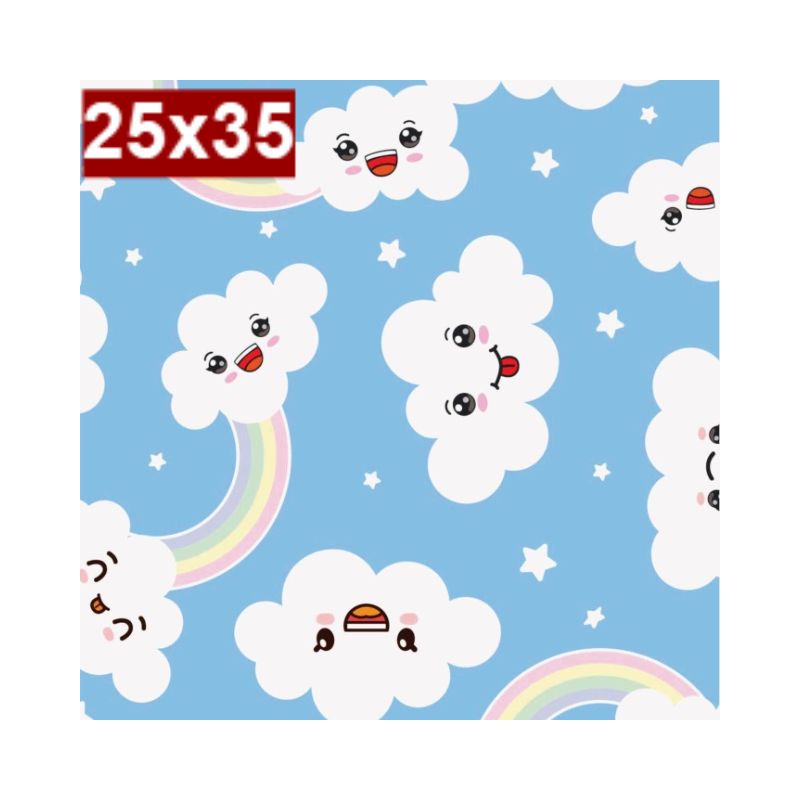 Saco de Presente c/50 25x35 Nuvem Bebe Gala R-229