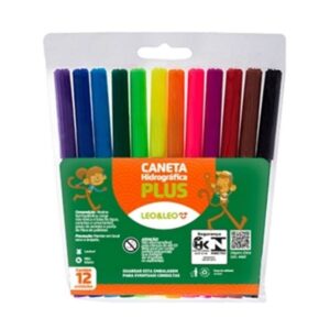 Pincel Escolar Leo&Leo 12 cores Plus R-4682