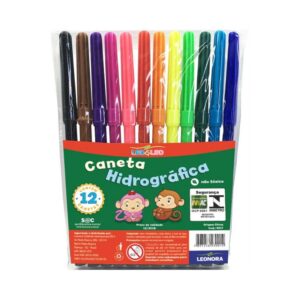 Pincel Escolar Leo&Leo Fino 12 cores R-4517