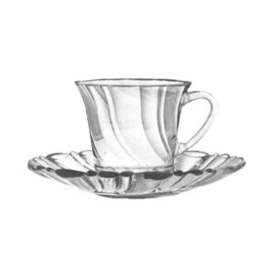 Jg Xicara de Vidro Wavy 210ml C/12 Ingá R-14792