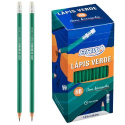 Lapis Borracha Verd HB Sextava c/144  BRW R-LP1443