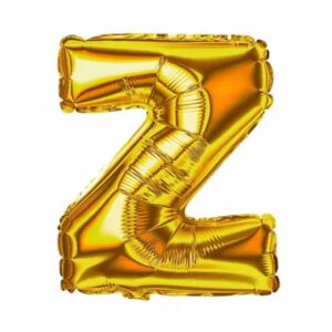 Balão Metalizado 16x40cm Dourado "Z" c/6 Ref. 8025