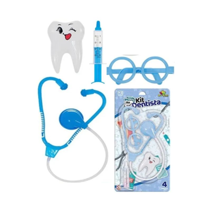 Brinq Zein Kit Dentista Azul C/4Pçs R-22288