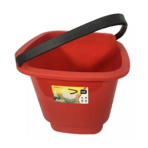Balde Vermelho C/Alça Preta 8,5L UZ R-UZ412-VM
