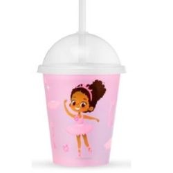 Copo Shake C/Canudo 360ml Decorado Jaguar R-4195