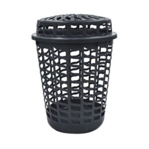 Cesto Telado C/Tampa Preto Lumar 30L R-789