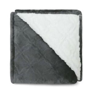 Cobertor Sherpa Glamour Casal 1,80x2,20m Carbono