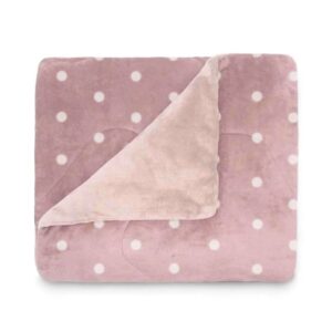 Edredom Plush Flannel King 2,40mx2,60m Rosa Poa