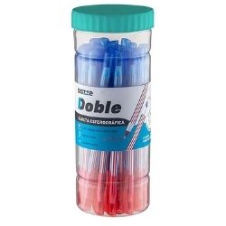 Caneta Bazze Doble Bicolor PT c/24 Tris R-653426