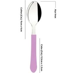 Colher Tramontina Leme de Mesa Cor Lilás Inox R-12425