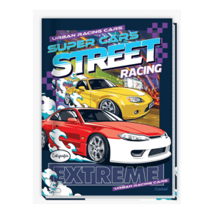 Caderno Broch. 1/4 Cost. C/D 48 Fls - Super Cars Credeal C/5 Cx/8