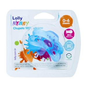 Chupeta 100% Silicone Masc Lolly R-6111-01-N