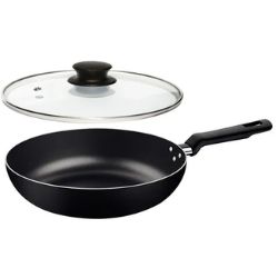Frigideira Tramontina C/ Tampa de Vidro Cor Preta 28cm 3,3L R-028