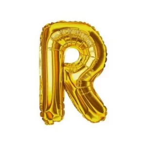 Balão Metalizado 16x40cm Dourado "R" R-8017