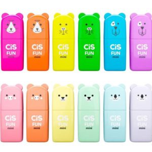 Caneta Marca Texto Cis Fun Mini 12 Cores Neon e Pastel C/36 Unidades - Image 2