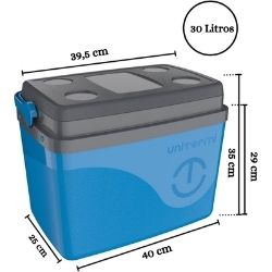 Caixa Térmica Floripa Azul Eco 30L Uniterm R-102CR