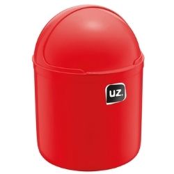 Lixeira de Pia 4L Plastico Vermelho R-UZ350