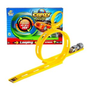 Brinq Alitoys C/2 Pista Crazy+6 carros 30cm BNO009