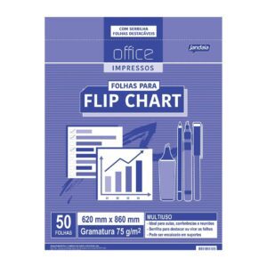 Folhas P/Flip Chart Jandaia 620x860 75g 50F Office