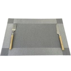 Jogo Americano Plást 30x45cm Preto Clink 6366