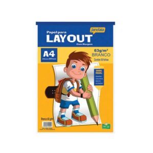 Bloco de Folhas Layout C/Margem A4 50F Basic