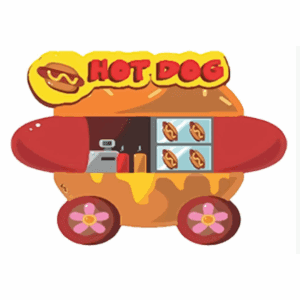 Placa Carrinho Hot-Dog 65x50cm Reino Festas 495