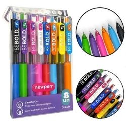 Caneta Esf. Gel Be Bold 0,7 DP/24 Sort Newpen 7754