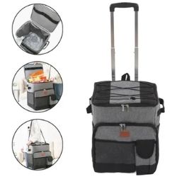 Bolsa Térmica Rodinhas Poliester 35x28x40 C3B 4451 - Imagem 2
