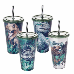 Copo Jurassic W. 700ml C/canudo plasutil R-14706