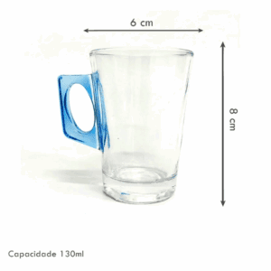 Caneca De Vidro Cabo AZ 130ml C/6pç Best Kaza5098 - Image 3