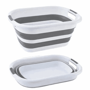 Cesto Retratil 26L Branco C/Cinza Camesa R-5227