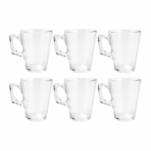 Caneca De Vidro Transp. 130ml C/6pç  Best Kaza5101