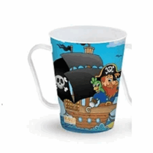 Caneca Decorada Infantil pirata 430ml Kozi R-1446P