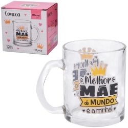 Caneca Vidro Mãe Sinonimo 320ml Wincy FBC01046