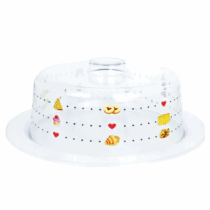 Porta Bolo Cristal Estampada Coração 6 Keita K51