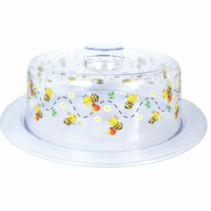 Porta Bolo Cristal Estampa Abelha 6 keita K50