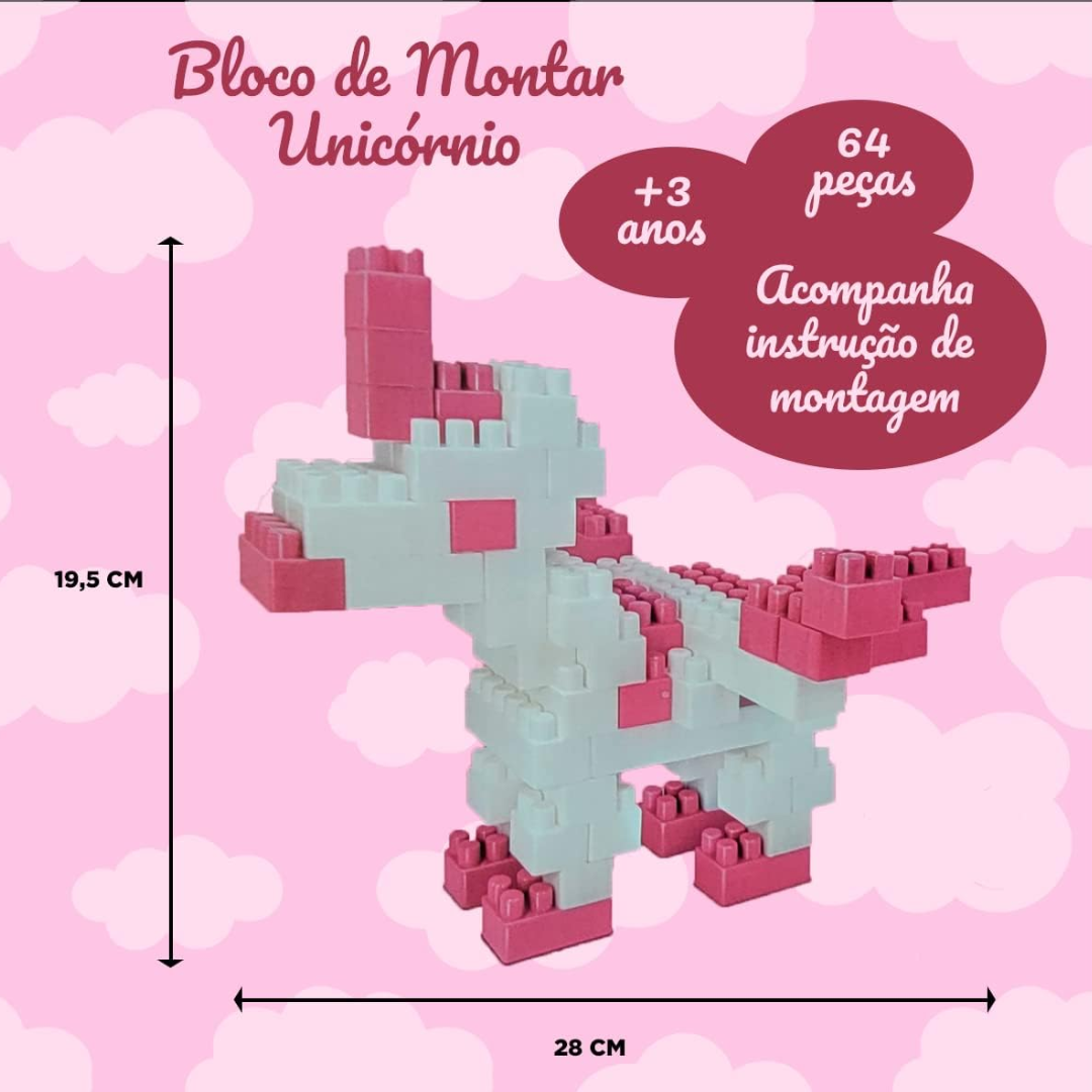Brinq. Blocos de Montar Unicornio GGB R-390 - Imagem 3