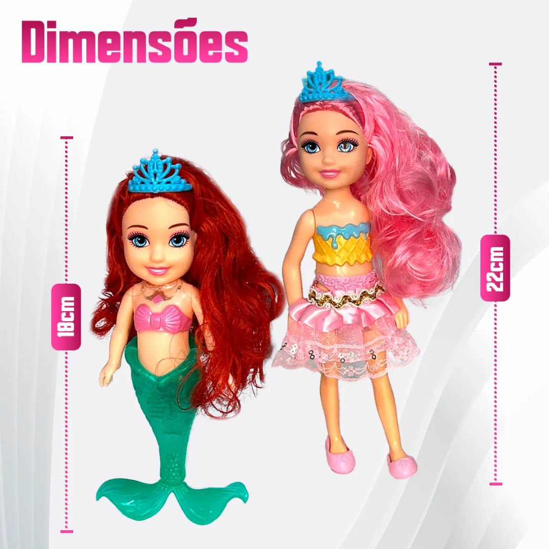 Brinq. Kit Boneca Sereia C/2pç Toys R-657395 - Imagem 4