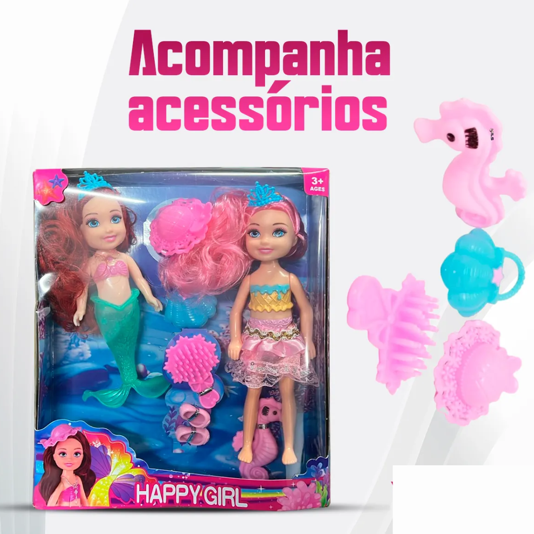Brinq. Kit Boneca Sereia C/2pç Toys R-657395 - Imagem 3