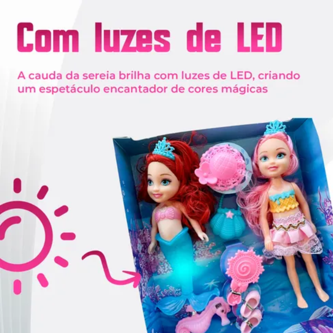 Brinq. Kit Boneca Sereia C/2pç Toys R-657395 - Imagem 2