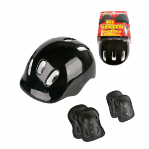 Brinq. Kit Capacete+Joelh+Cotov PT Fenix KCP-02 A