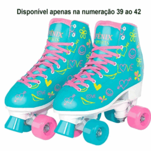 Brinq. Patins 4 Rodas AZ/RS Tam 35-38 Fenix RL-07A - Image 7