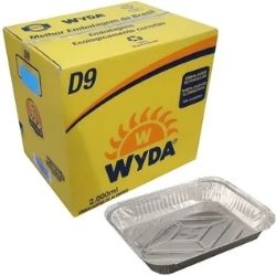 Bandeja de Aluminio Retang. C/100un 2L Wyda D9-100